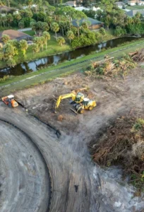 Cleared lot ready construction aerial Idaho near Kootenai County Coeur d'Alene