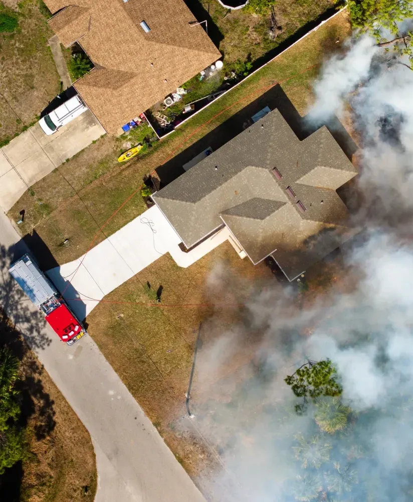 Defensible space wildfire clearing crew near Rathdrum Prairie Coeur d'Alene area