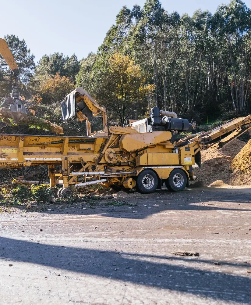 Wood chipper crew branches debris tree removal near Dalton Gardens Coeur d'Alene